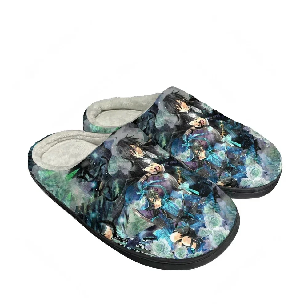 Men Shoes Black - Cartoon Fashion Cotton Custom Slippers Mens