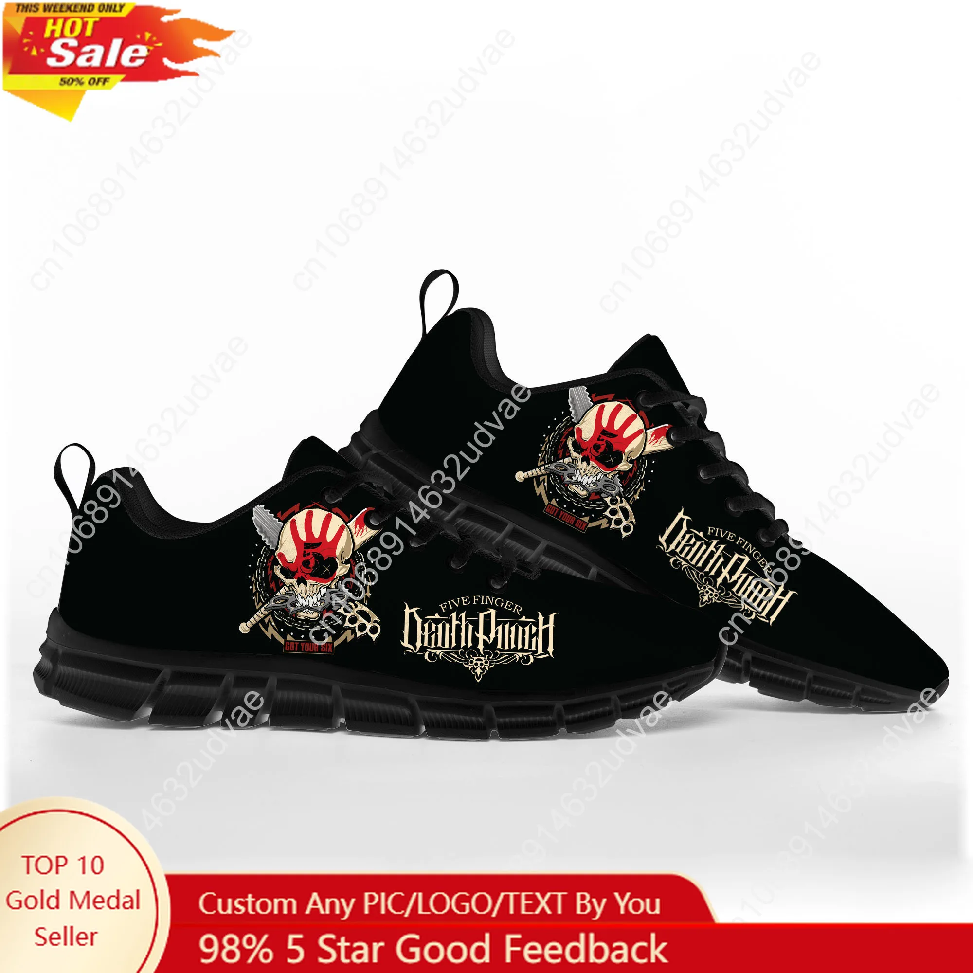Men Shoes Black - Five Finger Death Punch Sports Shoes