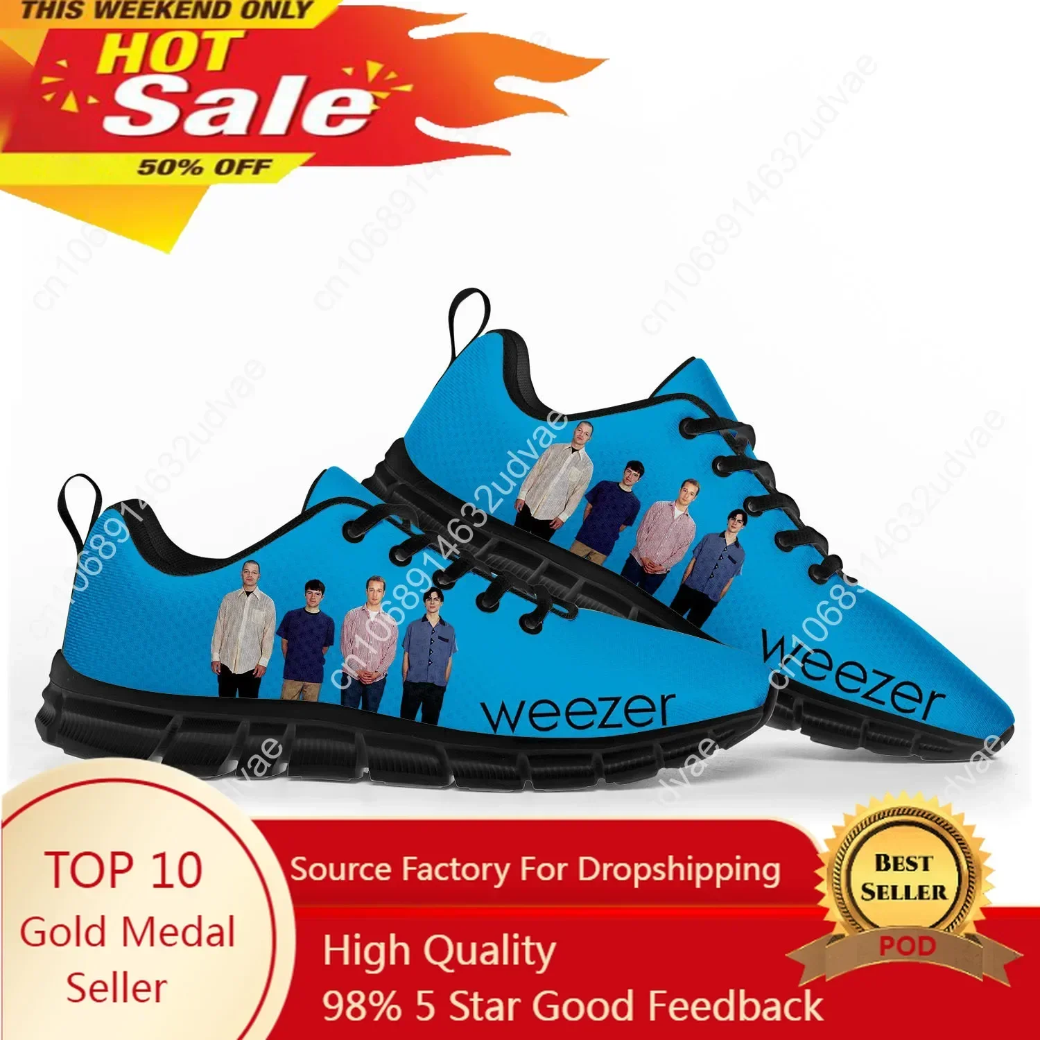 Men Shoes Black - Weezer Sports Shoes Mens Womens Sneakers
