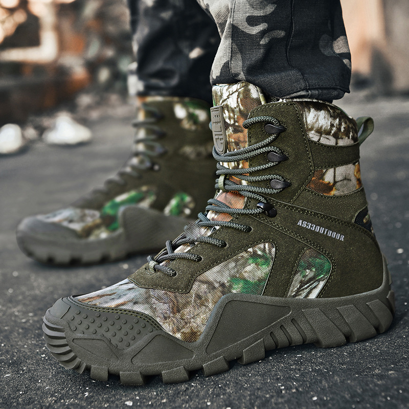 Hiking Boot Waterproof - Men Boots Lace Up Waterproof Climbing