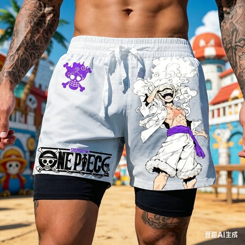 Men'S Shoes For Crews - One Piece Anime White Double Layer