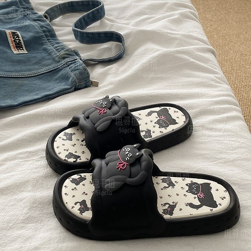 Men'S Shoes In Style - Printting Cute Bear Women Slippers Summer