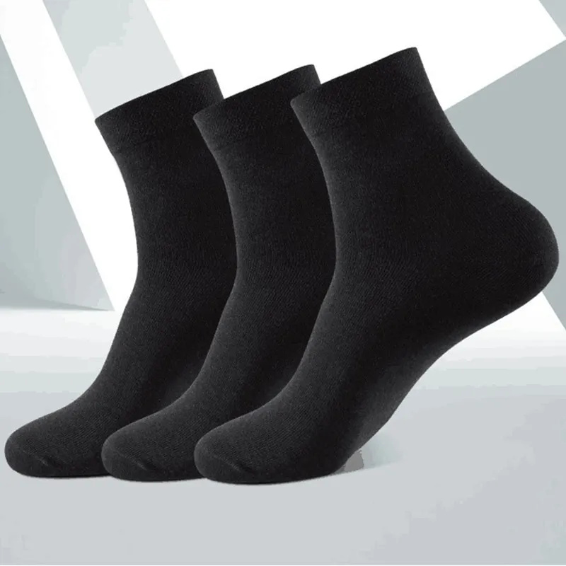 Men'S Shoes For Crews - 3 Pairs Black Men Socks Cotton