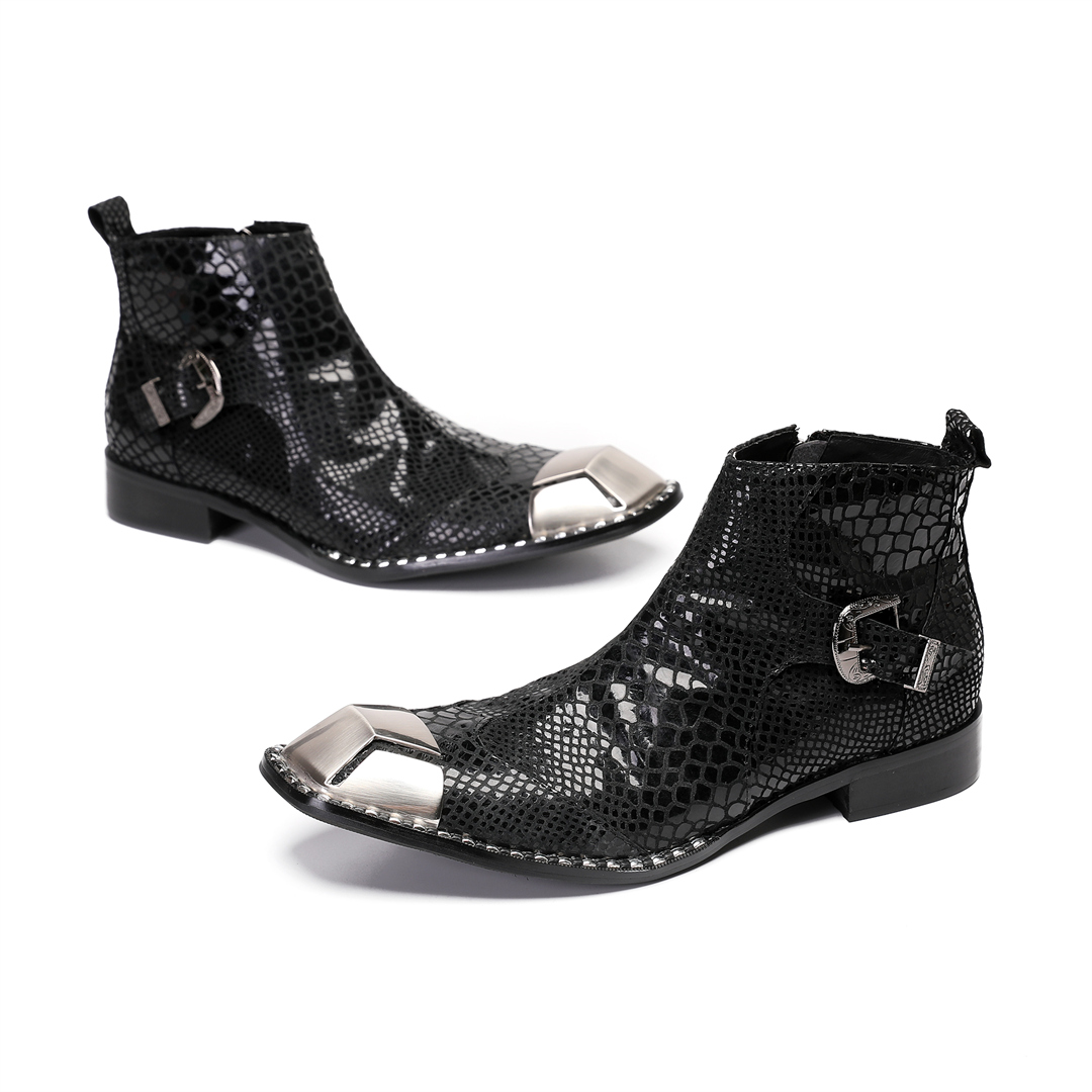 Men Shoes Formal - British Black Cow Leather Men Party
