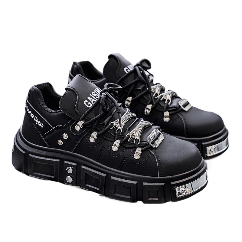 Men'S Shoes Yeezy - Men's Leather Metal Sponge Thick Soled
