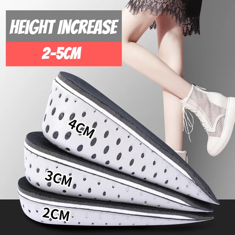 Men Shoes Outlet - Invisible Heel Lift Half Insoles 2-5CM