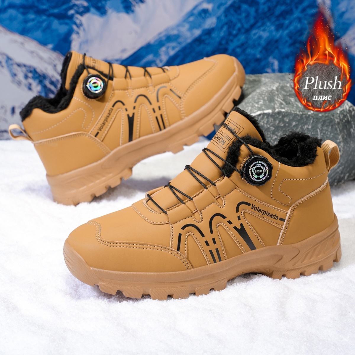 Hiking Boot Waterproof - Unisex Winter Fleece Lined Snow Boots