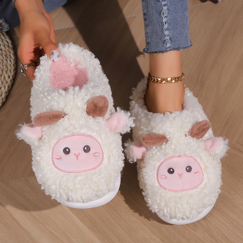 Men'S Shoes To Women'S Size - Winter Lovely Little Sheep Slippers For