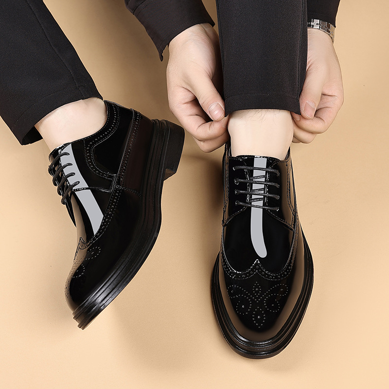 Men's Patent Leather Brogue Dr - Men Shoes Formal recension och pris
