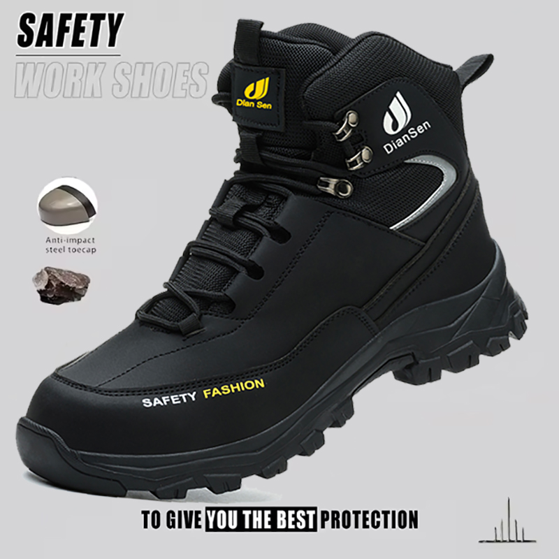 Mens Work Shoes Steel Toe Boot - Hiking Boot Waterproof recension och pris