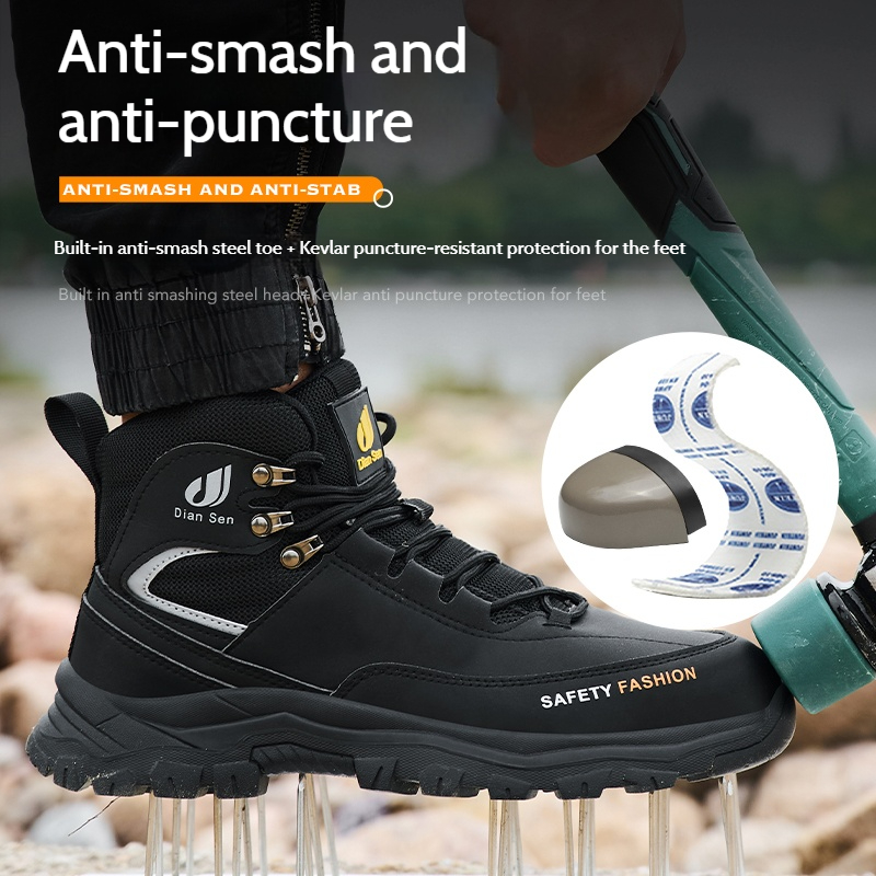 Mens Work Shoes Steel Toe Boot - Hiking Boot Waterproof recension och pris