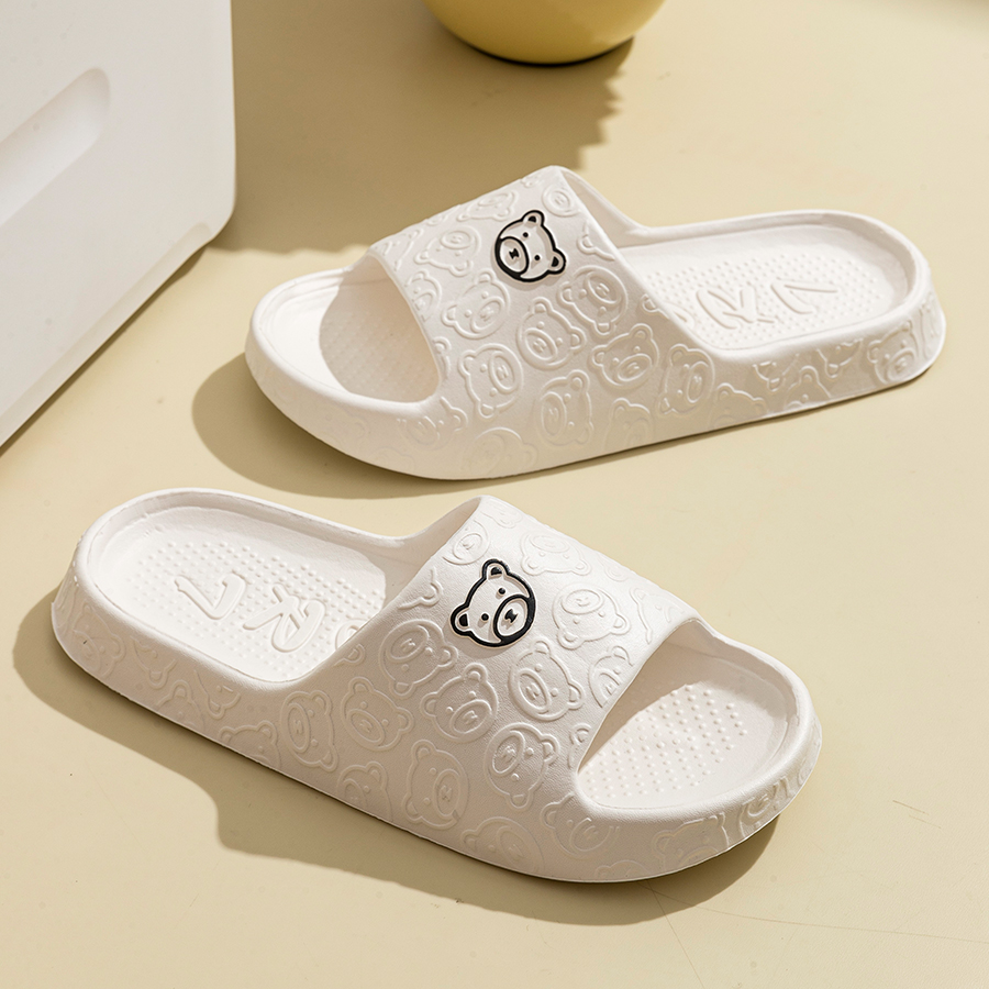 Printting Cute Bear Women Slip - Men'S Shoes To Women'S Size recension och pris