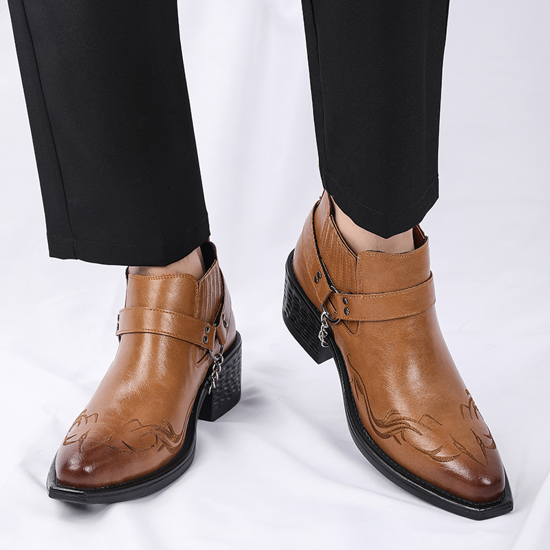 New Brown /Black Cow Leather B - Men Shoes Formal recension och pris