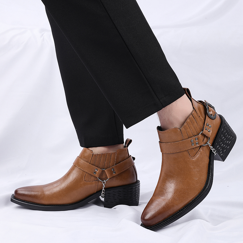 New Brown /Black Cow Leather B - Men Shoes Formal recension och pris