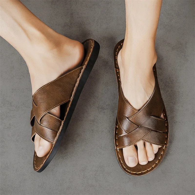 Genuine Leather Men Casual San - Men'S Shoes Business Casual recension och pris