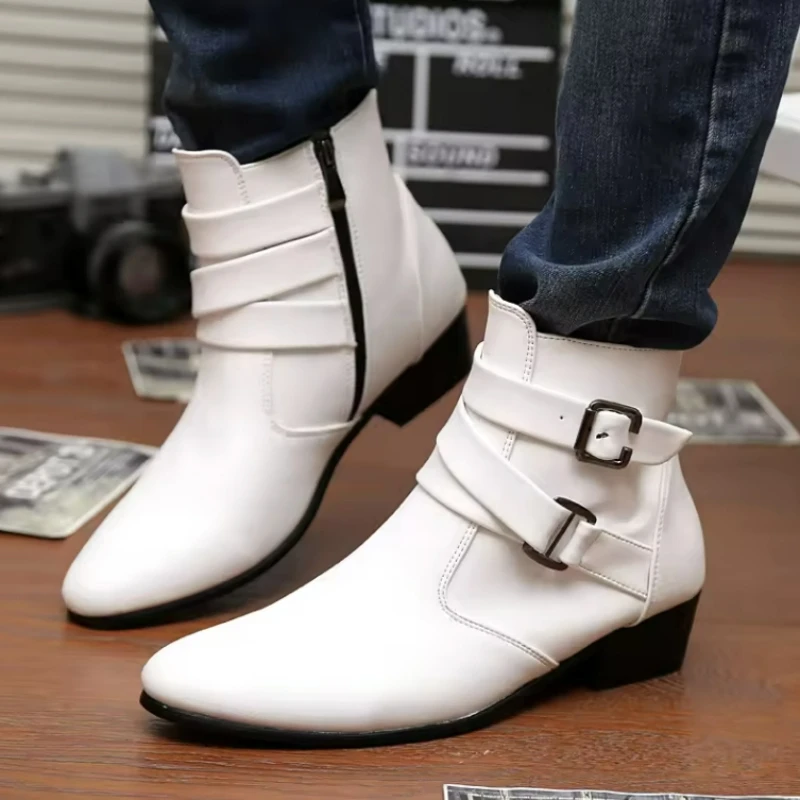 New Men's Boots Leather Chelse - Men Shoes Formal recension och pris