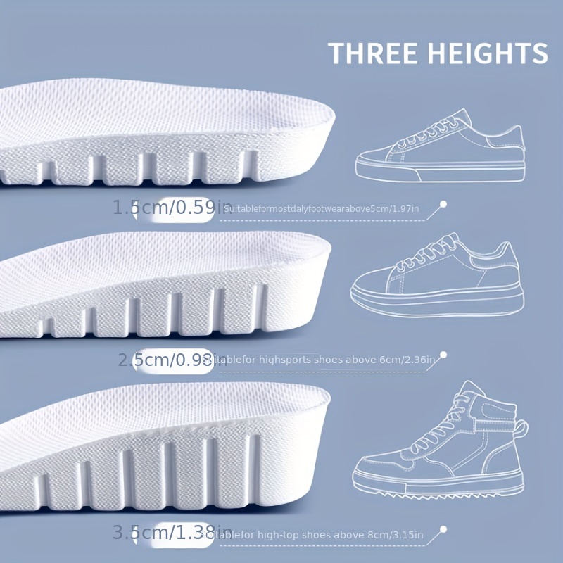 1 Pair New 1.5-3.5cm White Inv - Men Shoes Outlet recension och pris