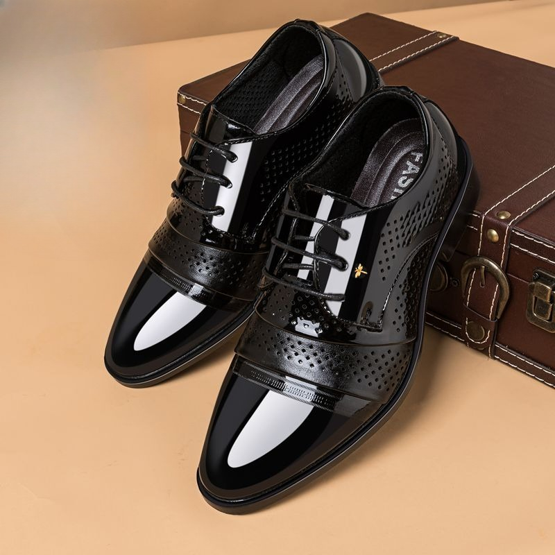 Mens Round Toe Youth Leather B - Men Shoes Formal recension och pris