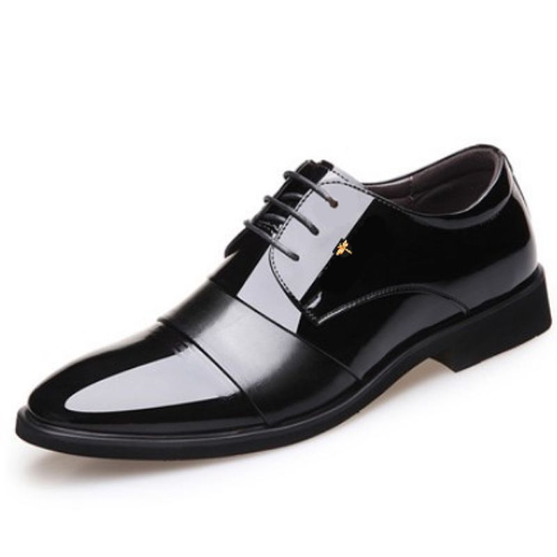 Mens Round Toe Youth Leather B - Men Shoes Formal recension och pris