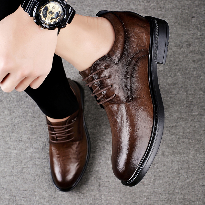 Leather Casual Elevator Shoes  - Men Shoes Formal recension och pris
